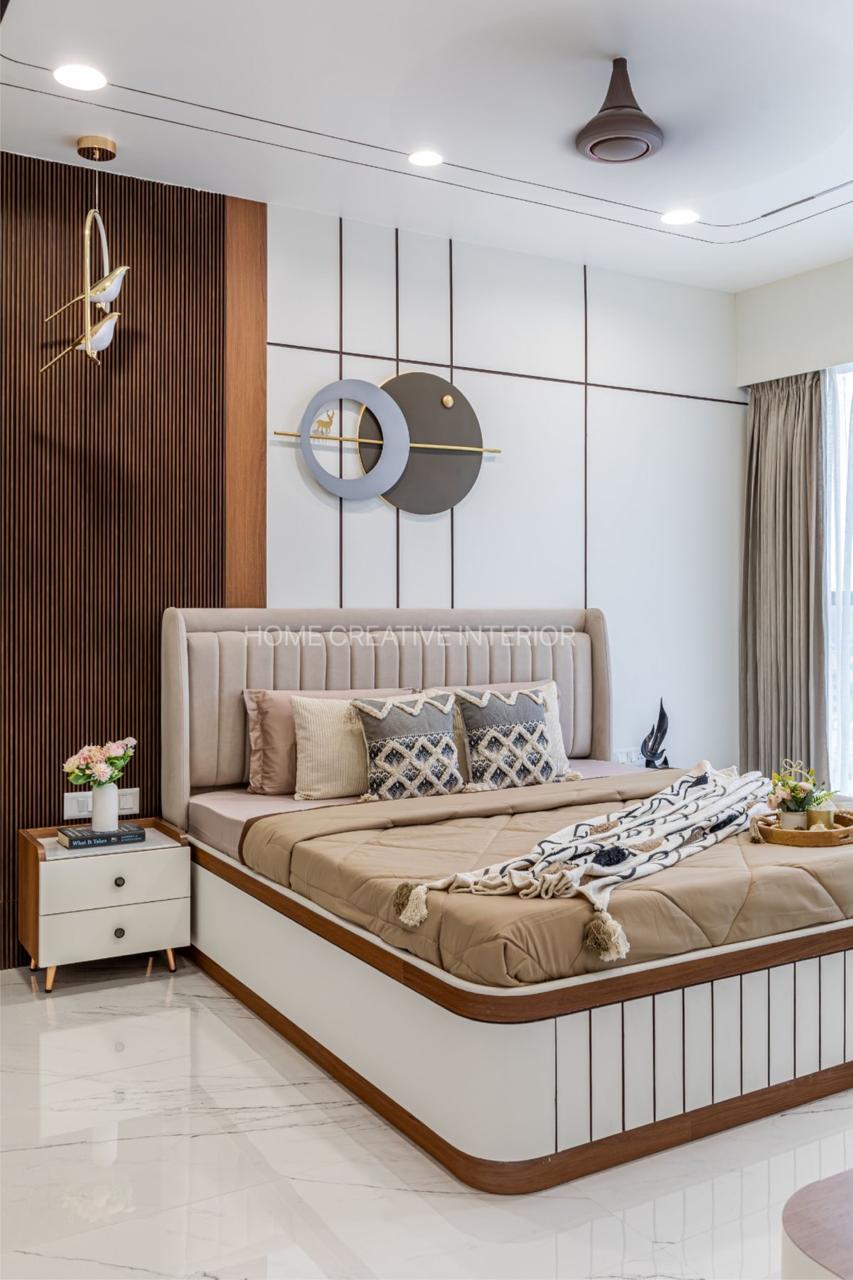 Harmony Suite master bedroom interior design — luxury bedroom by Malven Interiors, Bangalore